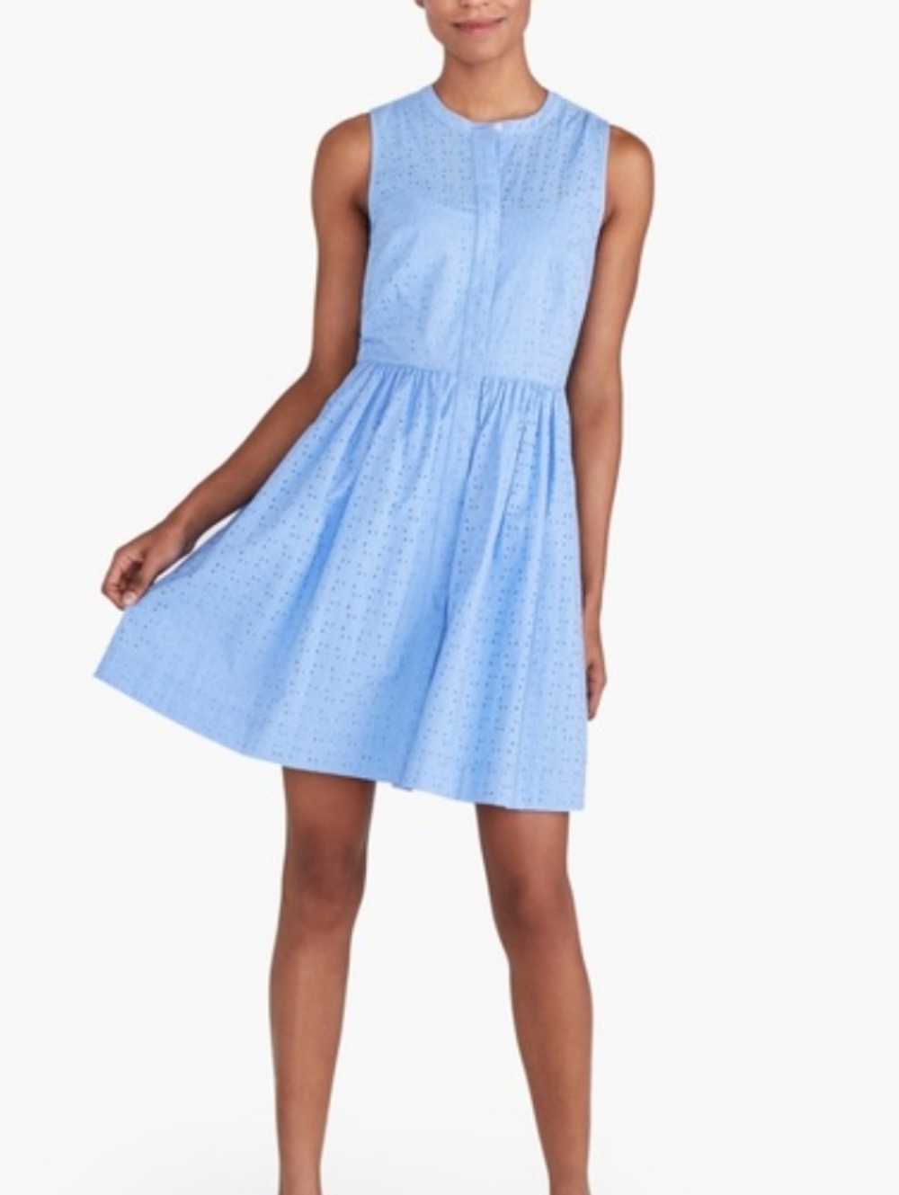 J. Crew Eyelit Blue Dress Size 6